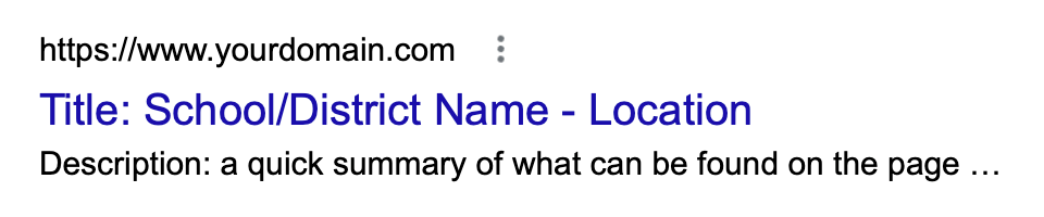 an example of what a search looks like with SEO